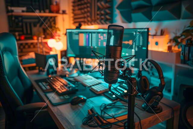 دمج التقنيات الحديثة في الحياة العملية، معدات وأجهزة تسجيلات الصوت، اجراء بث صوتي مباشر عبر برامج التواصل الاجتماعي، الاستوديو الداخلي للبودكاست