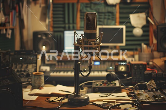 دمج التقنيات الحديثة في الحياة العملية، معدات وأجهزة تسجيلات الصوت، اجراء بث صوتي مباشر عبر برامج التواصل الاجتماعي، الاستوديو الداخلي للبودكاست