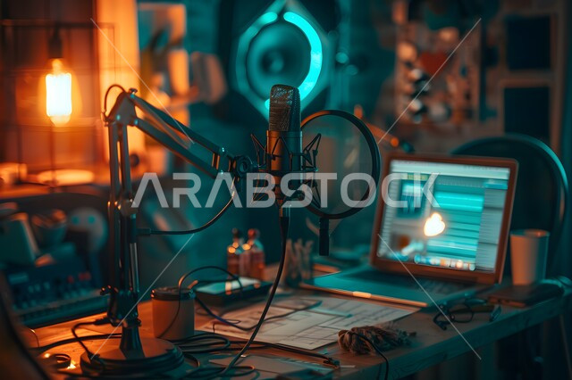 Integrating modern technologies into practical life, audio recording equipment and devices, conducting live audio broadcasts via social media programs, in-house studio for podcasting