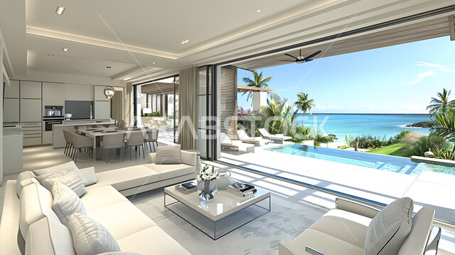 منتزهات ومنتجعات حديثة على الطراز المعاصر، شاليهات وأماكن سياحية ترفيهية خاصة، ديكورات وتصاميم عصرية فاخرة لغرف الجلوس في المملكة العربية السعودية خلفية طبيعية