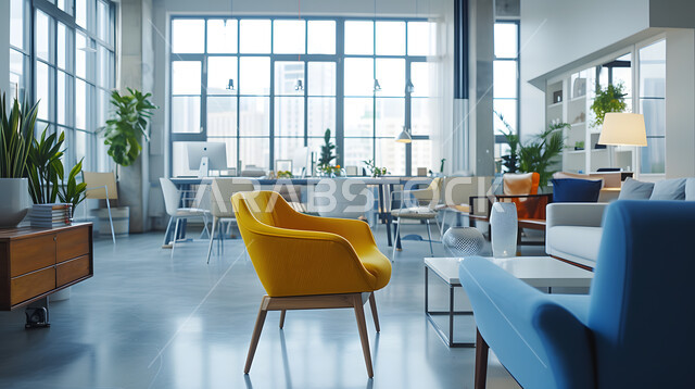 تصميم عصري حديث لمكاتب الشركات السعودية، غرف مكتبية بتصاميم داخلية وديكورات راقية مع اثاث فاخر ومريح، الفن الهندسي المعماري المتطور، مكتب عمل بواجهه زجاجية كبيرة