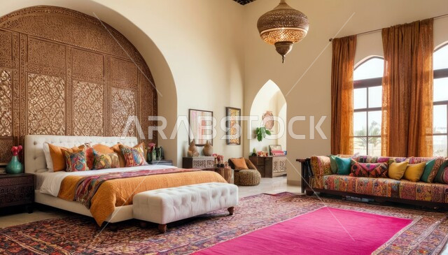 غرفة نوم بتصميم عصري فاخر، شقق وفلل سكنية، تصاميم وديكورات حديثة، غرفة نوم راقية، أثاث منزلي انيق، ديكور منزلي داخلي، فنادق ومنتجعات فاخرة