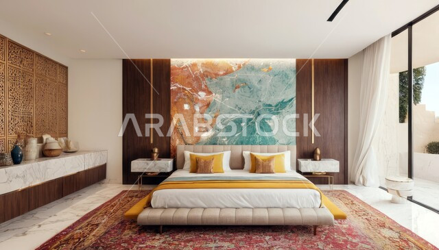 غرفة نوم راقية، تصاميم وديكورات حديثة، شقق وفلل سكنية، غرفة نوم بتصميم عصري فاخر، أثاث منزلي انيق، ديكور منزلي داخلي، فنادق ومنتجعات فاخرة