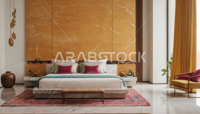 ديكور منزلي داخلي، فنادق ومنتجعات فاخرة، أثاث منزلي انيق، غرفة نوم راقية، تصاميم وديكورات حديثة، شقق وفلل سكنية، غرفة نوم بتصميم عصري فاخر