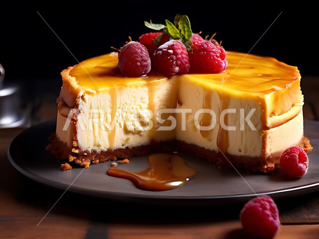 تحلية باردة ولذيذة, تشيز كيك مع طبقات الكريمه و الجبن، قطعه شهية من التشيز كيك مزينة بالتوت البري و الفراولة ، حلويات وسكريات شهية ، قطع الحلوى الشرقية