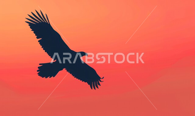 Training and taming birds of prey and predators, establishing a falconry club during the annual hunting season in the Kingdom of Saudi Arabia, pride in the ancient Saudi heritage in raising falcons, a close-up of a falcon in one of the natural reserves, a symbol of strength, challenge and sharpness of sight.