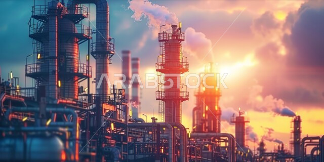 جودة معامل ومعدات إنتاج البترول, المنشآت الصناعية الضخمة، مصفاة تكرير النفط والغاز, المشاريع البتروكيماوية المساهمة في نهضة الاقتصاد الوطني السعودي، مصانع النفط في المملكة العربية السعودية، 