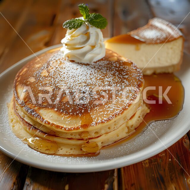 وجبة فطور خفيفة, قطع الحلى الشهية, رقائق الكريب المزينة والمحشوة بالزبدة و العسل، حلويات باردة لذيذة، سكريات و أطعمة ذات سعرات حرارية عالية