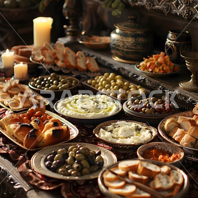 مائدة فطور صحي شهي, أكلات عربية تقليدية ،مطاعم للمأكولات الشرقية, وصفات شعبية لذيذة، وجبات الطعام الصحية الشهية، مطابخ المملكة العربية السعودية, أطباق زيتون و خبز