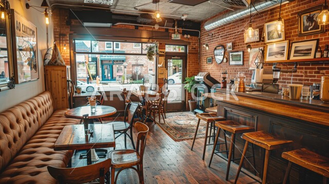 الفن الهندسي المعماري على الطراز الحديث، مناطق الهدوء والاستمتاع بالجلسات الراقية, تصميم داخلي مريح للمقهى, أثاث داخلي راقي