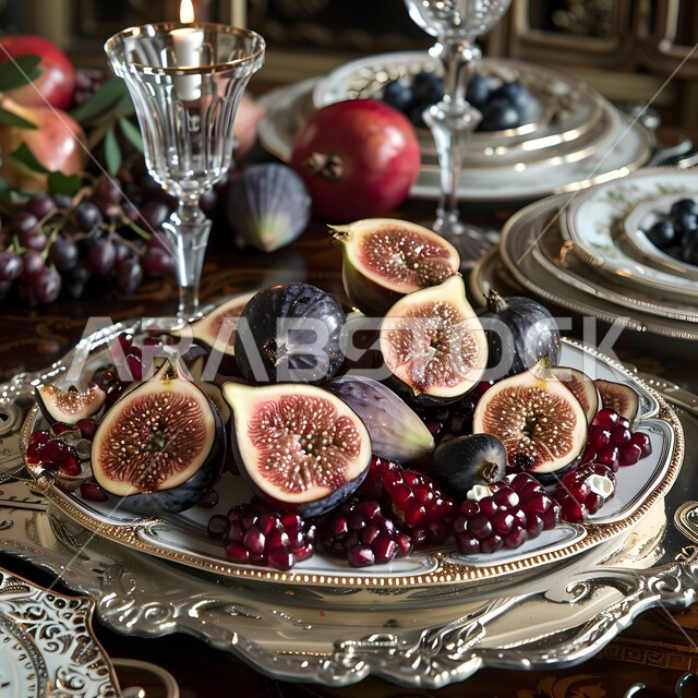 وجبات خفيفة باردة منعشة في فصل الصيف، فنون تقديم وترتيب الأطباق، مائدة طعام مليئة بقطع الفاكهة الموسمية المتنوعة، محاصيل وثمار وطنية محلية سعودية، طبق سلطة الفواكه اللذيذ، بوفيه مفتوح يحتوي على أنواع مختلفة من الفاكهة الطازجة