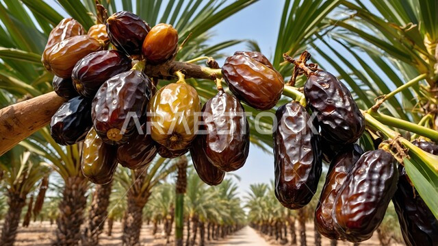 أشجار النخيل في الأراضي والحقول الزراعية, التراث الزراعي في المملكة العربية السعودية, مزراع نخيل التمر, محميات طبيعية خضراء, موسم حصاد التمور, محاصيل ومنتجات محلية وطنية