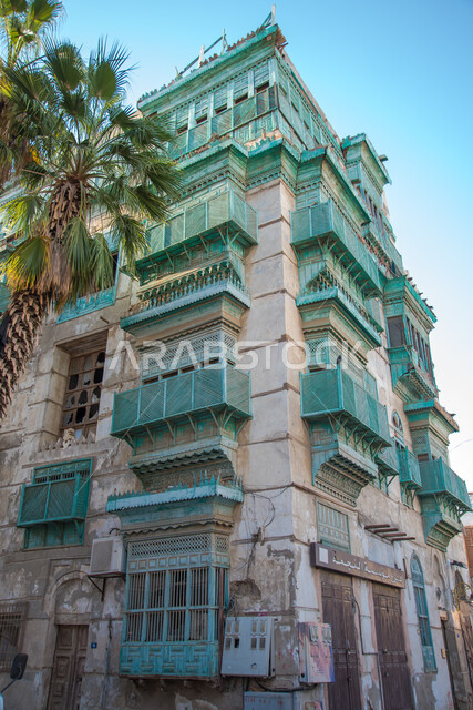 التصميم المعماري العربي الإسلامي القديم، الرواشين الخشبية القديمه في المدينة التاريخية في جدة، المعالم التاريخية في حي البلد، أماكن سياحية تراثية شعبية في المملكة العربية السعودية، المنازل الأثرية في البلد التاريخي في جدة