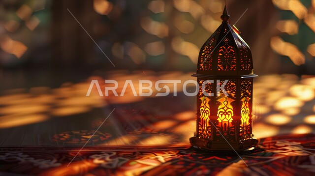 أضواء و مصابيح عربية تقليدية, فانوس مزخرف معدني مضيء, ديكورات وزينة و أنوار الشهر الفضيل، الاحتفال بالمناسبات و الأعياد الدينية الإسلامية, الأجواء الروحانية في الأيام الفضيلة, الاستعداد لاستقبال رمضان المبارك