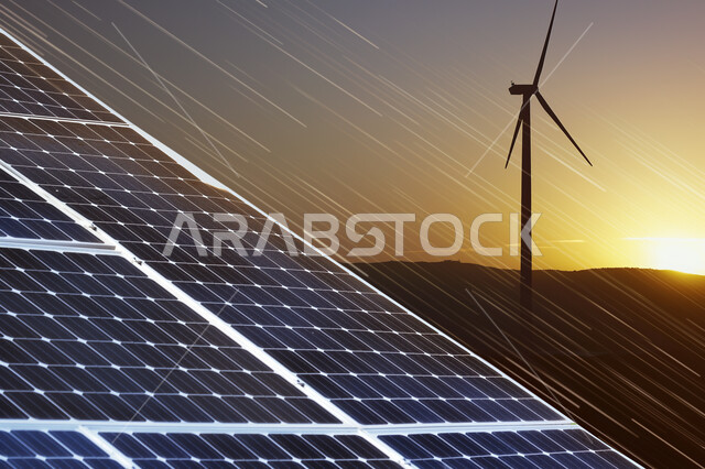 التنمية المستدامة الطبيعية، حقول ألواح الخلايا الشمسية وعنفات الرياح الكبيرة, استخدام الطاقة المتجددة صديقة البيئة، محطة لتوليد الطاقة الكهربائية البديلة في المملكة العربية السعودية