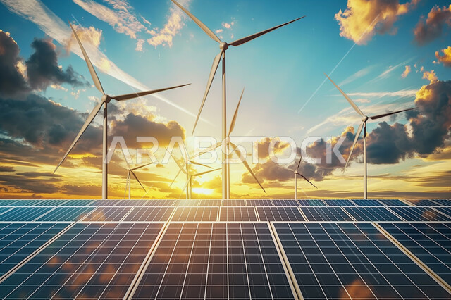 حقول ألواح الخلايا الشمسية وعنفات الرياح الكبيرة, استخدام الطاقة المتجددة صديقة البيئة، محطة لتوليد الطاقة الكهربائية البديلة في المملكة العربية السعودية, التنمية المستدامة الطبيعية