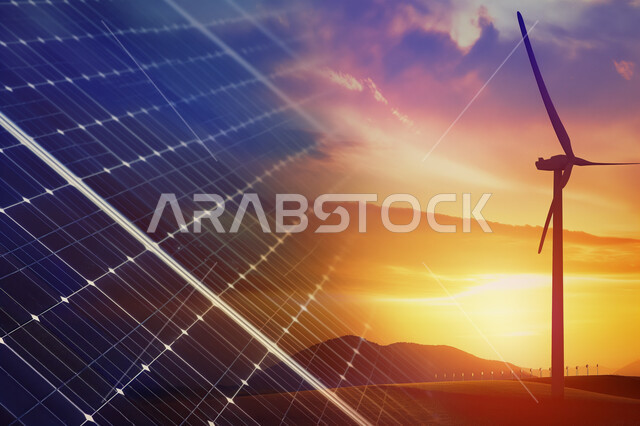 استخدام الطاقة المتجددة صديقة البيئة، محطة لتوليد الطاقة الكهربائية البديلة في المملكة العربية السعودية, حقول ألواح الخلايا الشمسية وعنفات الرياح الكبيرة, التنمية المستدامة الطبيعية