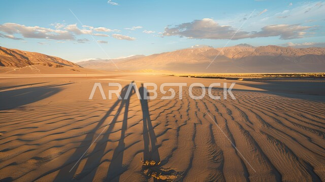 التضاريس و المرتفعات والقمم الجبلية في البراري، مناطق البادية والبيئة الطبيعية الصحراوية، التكوينات والتشكلات الرملية في صحراء المملكة العربية السعودية، الهضاب و التلال من الرمال الناعمة الذهبية، خلفية الطبيعة