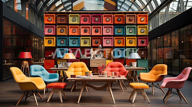 طاولات ومكاتب دراسية بديكورات وتصاميم عصرية، أماكن ثقافية وقاعات وفصول خشب في المملكة العربية السعودية, أثاث مكتبي بلون مختلف ومتناغم،  تصميم حديث وراقي