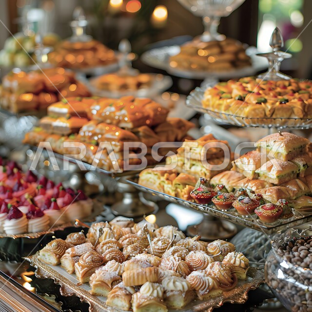  حلى العيد السعودي بالفستق والمكسرات, أطباق وأصناف متنوعة من التسالي وقطع الحلوى الشهية، فنون تقديم الطعام في مطاعم المملكة العربية السعودية،ضيافة رمضانية لذيذة من الحلويات العربية الشرقية، أطعمة ومأكولات مليئة بالسكريات والسعرات الحرارية