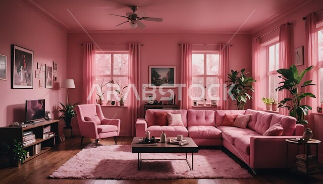 شقق وفلل سكنية راقية, جودة التصاميم العصرية في المملكة العربية السعودية, الديكورات والاثاث المنزلي الراقي على الطراز الحديث, الألوان الجريئة المتميزة لغرف المعيشة, مفهوم الأناقة والترتيب