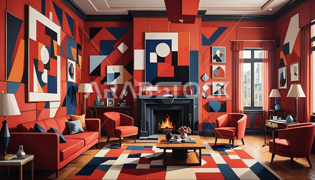 جودة التصاميم العصرية في المملكة العربية السعودية, والديكورات والاثاث المنزلي الراقي على الطراز الحديث, الألوان الجريئة المتميزة لغرف المعيشة, مفهوم الأناقة والترتيب, شقق وفلل سكنية راقية