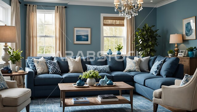 شقق وفلل سكنية راقية, جودة التصاميم العصرية في المملكة العربية السعودية, الديكورات والاثاث المنزلي الراقي على الطراز الحديث, الألوان الجريئة المتميزة لغرف المعيشة, مفهوم الأناقة والترتيب