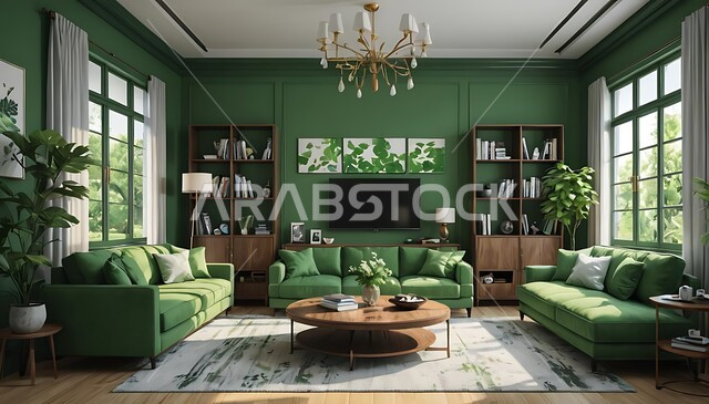 Architectural engineering art for villas and luxury homes, advanced design for modern facilities and buildings, attention to accessories in the living room, interior decorations for luxury hotels in the Kingdom of Saudi Arabia