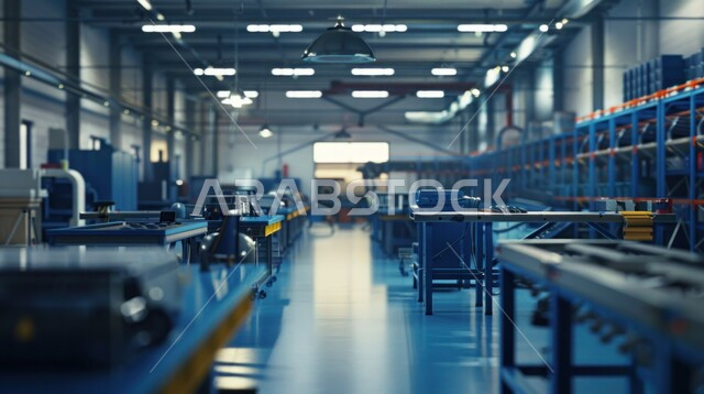 الاّلات والمعدات الضخمة، مصانع متطورة في المملكة العربية السعودية، الفن الهندسي المعماري على الطراز الحديث ، تحسين الانتاج والكفاءة في العمل، التطور الحضاري في الخليج العربي، الاعتماد على التشغيل الالي واذرع الروبوتات