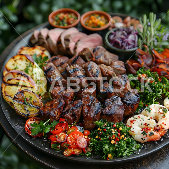  مائدة مزينة بمجموعة من الكباب المشوي اللذيذ، المطاعم في المملكة العربية السعودية، مأكولات وأطباق عربية تقليدية, وجبات غذائية غنية بالبروتين, وصفات الطعام الصحية الشهية, فنون تقديم الأطعمة الشرقية اللذيذة, سفرة مليئة بأنواع اللحوم المشوية