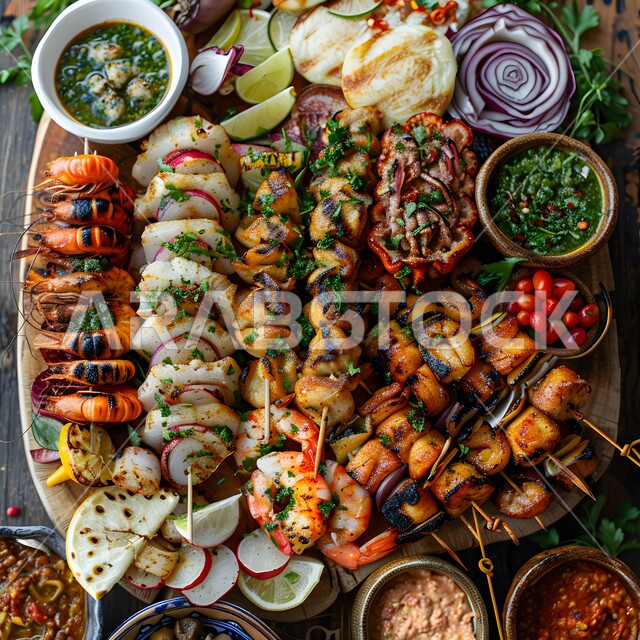 مائدة مزينة بمجموعة من الكباب المشوي اللذيذ، المطاعم في المملكة العربية السعودية، مأكولات وأطباق عربية تقليدية, وجبات غذائية غنية بالبروتين, وصفات الطعام الصحية الشهية, فنون تقديم الأطعمة الشرقية اللذيذة, سفرة مليئة بأنواع اللحوم المشوية