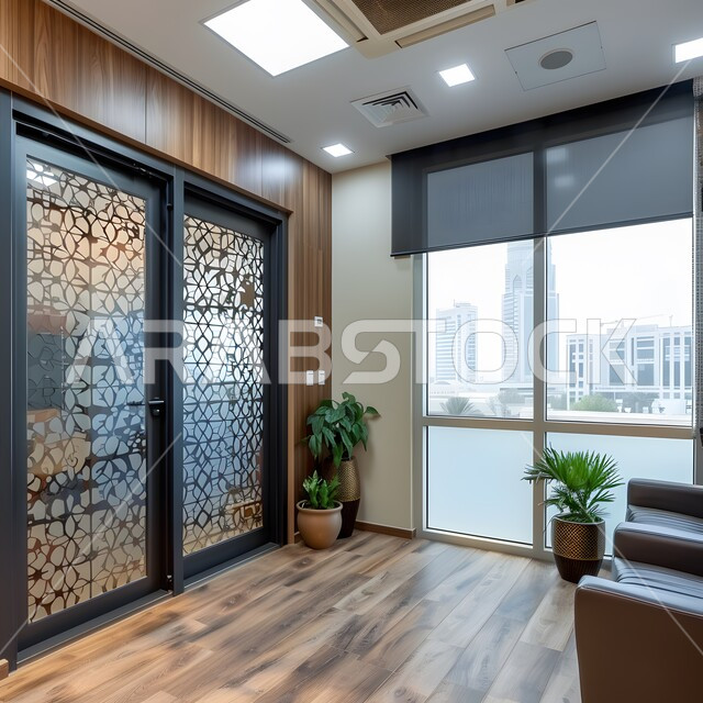 التصميم الراقي لردهة ومدخل الاستقبال في الشركة، لوبي اوتيل بديزاينات عصرية حديثه، التصاميم والديكورات الداخلية للفنادق والمنتجعات الفاخرة في المملكة العربية السعودية، الإضاءة والأنوار المتميزة