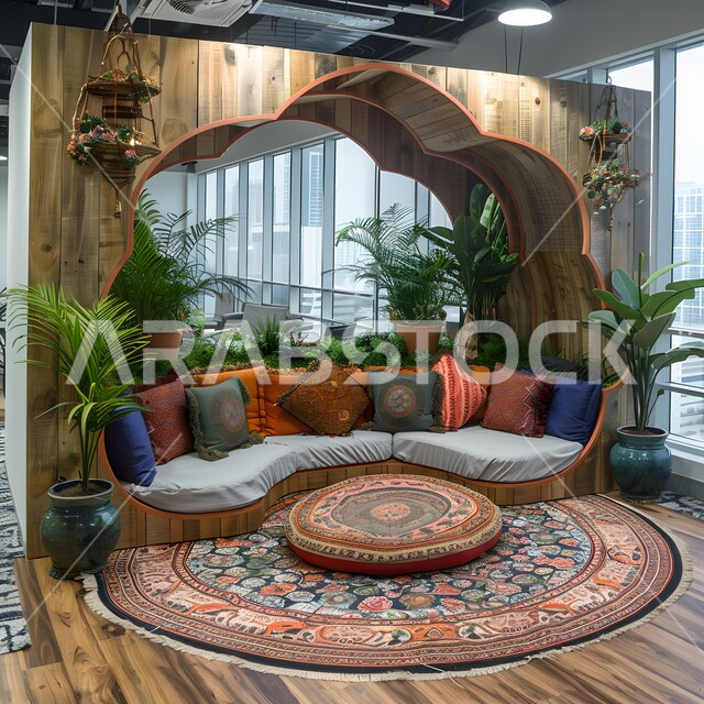 التصاميم الأنيقة لغرف الجلوس المريحة على الطراز الحديث، تحف واكسسوارات عصرية، الديكورات الداخلية الراقية للفلل والشقق السكنية في المملكة العربية السعودية، غرفة معيشة مع أثاث منزلي فاخر بالألوان الراقية