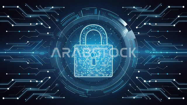 Data and information storage, artificial intelligence and digital development, 3D graphics and shapes, cyber security and cloud computing, digital technology development, advanced future technology