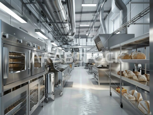 صورة من داخل مطبخ إحدى المطاعم في المملكة العربية السعودية، ديكورات جميلة أماكن سياحية في السعودية، كافيه لتحضير أشهى المأكولات والمشروبات المملكة