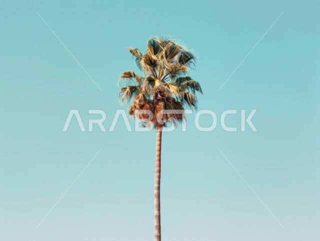 رسوم توضيحية لشجرة النخيل في المملكة العربية السعودية، الاهتمام بالزراعة والمحاصيل الزراعية والمنتجات المحلية الوطنية، الطبيعة الخلابة في الخليج العربي، حقول وأراضي زراعية