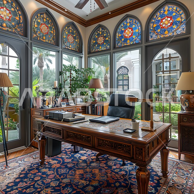 تصميم عصري لمكاتب شركات المملكة العربية السعودية, تصاميم داخلية وديكورات راقية على الطراز الحديث, تجهيزات مكتبية حديثة بأثاث أنيق ومريح، واجهات زجاجية ضخمة في مكتب العمل