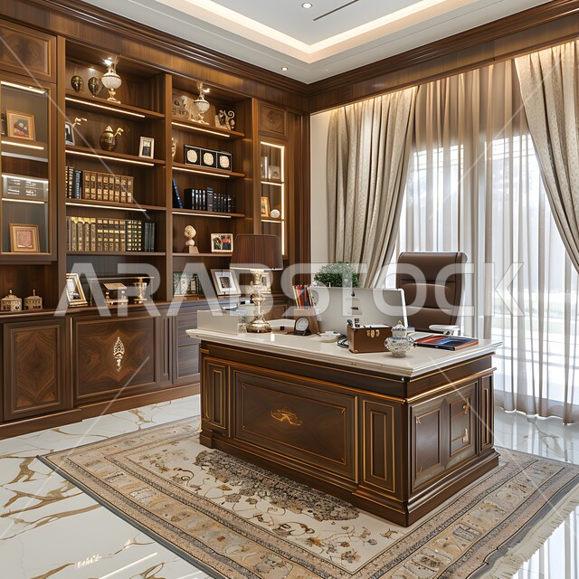 تصميم عصري لمكاتب شركات المملكة العربية السعودية, تصاميم داخلية وديكورات راقية على الطراز الحديث, تجهيزات مكتبية حديثة بأثاث أنيق ومريح، واجهات زجاجية ضخمة في مكتب العمل