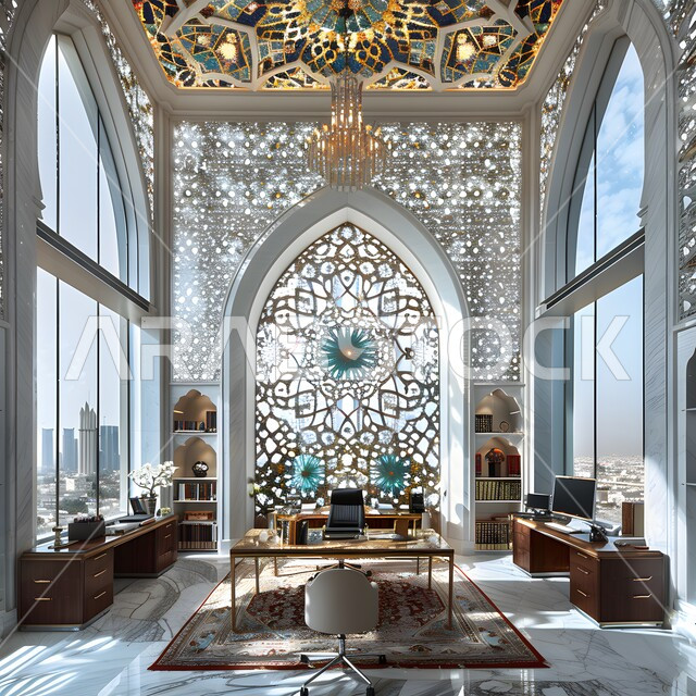 تجهيزات مكتبية حديثة بأثاث أنيق وفاخر، تصاميم داخلية وديكورات راقية على الطراز الحديث, تصميم عصري لمكاتب شركات المملكة العربية السعودية, واجهات زجاجية ضخمة في مكتب العمل