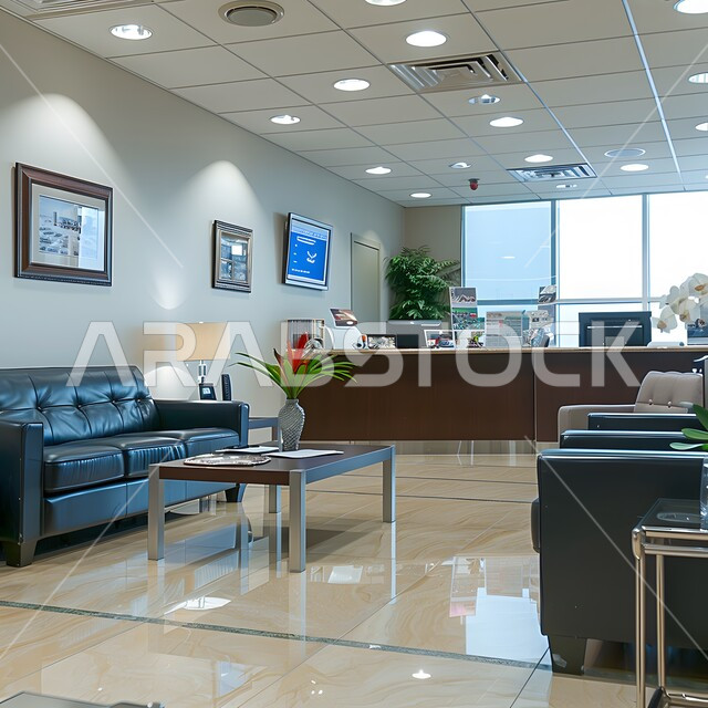 ديكورات راقية وتصاميم داخلية على الطراز الحديث, تجهيزات مكتبية حديثة بأثاث أنيق ومريح، تصميم عصري لمكاتب شركات المملكة العربية السعودية, واجهات زجاجية ضخمة في مكتب العمل