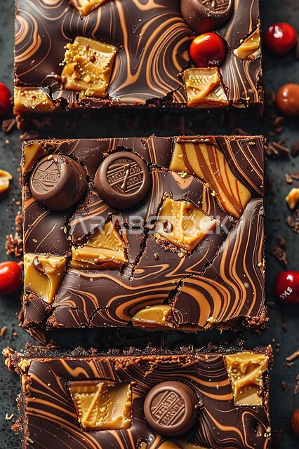 الكيك المخبوز المحشي بالشوكولا، الحلويات العربية الشرقية الشهية، أطعمة ومأكولات مليئة بالسكريات والسعرات الحرارية، فنون تقديم الطعام في مطاعم المملكة العربية السعودية