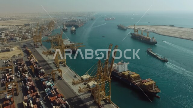 تصدير وإستيراد البضاعة في السعودية من خلال استخدام الوسائل المتطورة الحديثه، تجارة السلع والمنتجات المحلية عبر السفن في البحار، نقل واستلام كونتينرات التخزين عبر الاقتصاد البحري, موانئ شحن البضائع و الحاويات التجارية