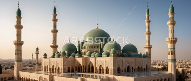 مقصد المسلمين للعبادة والتقرب الى الله تعالى, المعالم والأماكن الدينية المقدسة المشهورة, جوامع المملكة العربية السعودية, الفن الهندسي المعماري الإسلامي للقبب والمآذن في المساجد