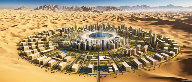 الأبراج والمباني والمنشآت التجارية، رؤية مستقبلية سعودية 2030، مفهوم تطوير وتحسين البنية التحتية، منظر تخيلي مستقبلي للتقدم و النمو العمراني، الفنون و التصاميم الهندسية المعمارية الحديثة لناطحات السحاب في المملكة العربية السعودية