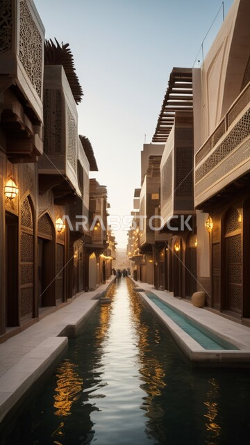 الفنون و التصاميم الهندسية المعمارية الحديثة في المملكة العربية السعودية, المباني والمنشآت السكنية على الطراز الحديث، رؤية مستقبلية سعودية 2030، مفهوم تطوير وتحسين البنية التحتية, منظر تخيلي مستقبلي للتقدم و النمو العمراني