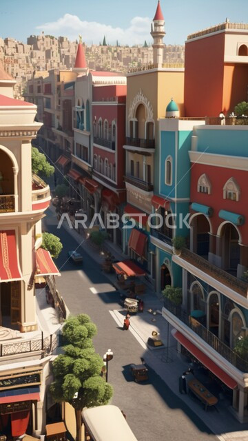 Future Imaginary View of Urban Progress and Growth, Modern Architectural Arts and Designs in Saudi Arabia, Modern Style Residential Buildings and Facilities, Saudi Vision 2030, Concept of Infrastructure Development and Improvement