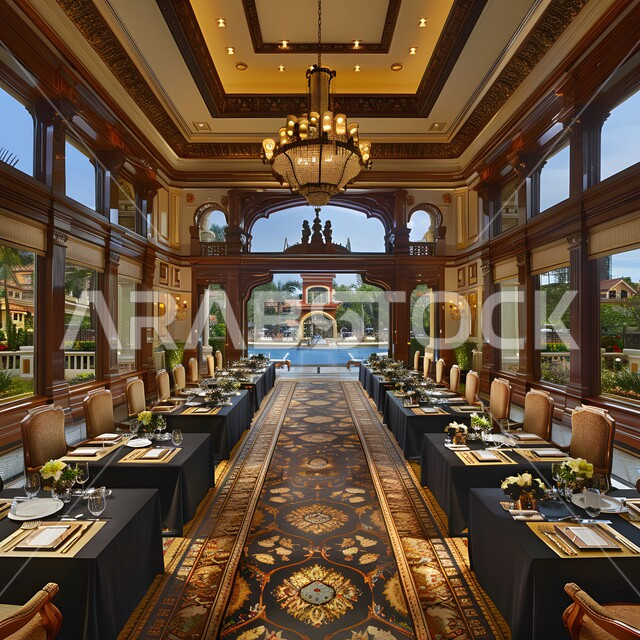 غرف مكتبية بتصاميم وديكورات داخلية فخمة، النوافذ والواجهات الزجاجية، التصميم العصري الحديث للمكاتب في الشركات السعودية، غرفة اجتماعات واسعة مع طاولة محاطة بكراسي