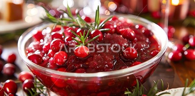 .محاصيل وثمار وطنية محلية سعودية، وجبات خفيفة باردة منعشة في فصل الصيف، طبق سلطة من الصوص وحبات التوت البري اللذيذ مع الروزماري، فنون تقديم وترتيب الأطباق، سناك غني بالقيم الغذائية والصحية