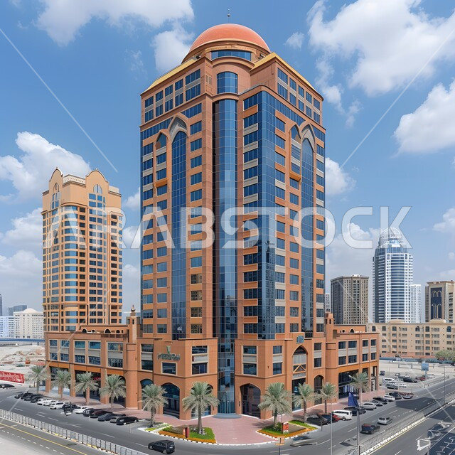 التصاميم و الفنون الهندسية المعمارية الحديثة لناطحات السحاب في المملكة، المنشآت التجارية و المباني و الأبراج الشاهقة، رؤية مستقبلية سعودية 2030، مركز أعمال سعودي بواجهات زجاجية ضخمة ,التقدم و النمو العمراني