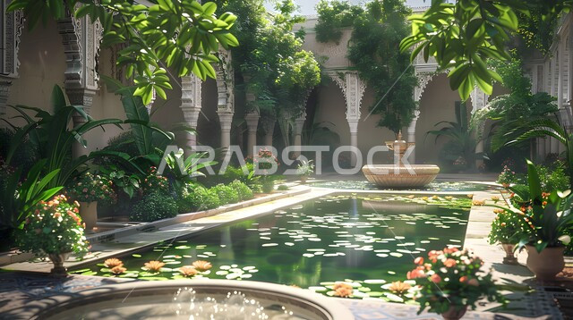 تصميمات وديكورات فخمة، الفن الهندسي المعماري على الطراز الحديث، تصاميم عصرية و فاخرة للشقق والفلل السكنية السياحية، القصور والفنادق والأبنية المتميزة، النمو والتقدم العمراني في المملكة العربية السعودية، الاهتمام بزراعة الأشجار والنباتات الخضراء حول حوض السباحة